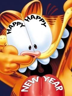 Happy New Year - Garfield - wallpaper preview