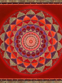 Maroon Mandala - wallpaper preview