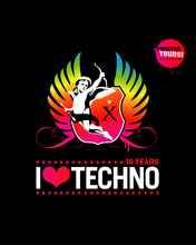 I love Techno - wallpaper preview