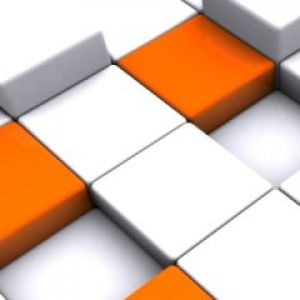 Geometrický Oranžový a Bílý Vzor