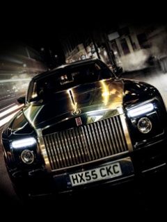Luxusní černý Rolls Royce