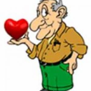 Roztomilá karikatura se srdcem