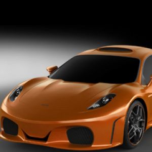Elegantní oranžové sportovní auto