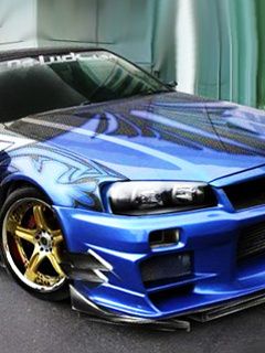 Modré Sportovní Auto s Vlastním Designem