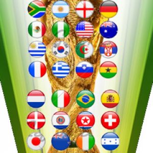 Trofej a vlajky MS
