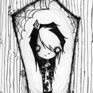 Gothic Postava Ilustrace