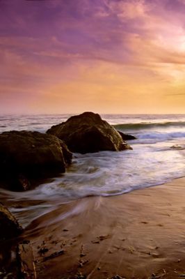 Pokojný západ slunce nad oceánem - wallpaper preview