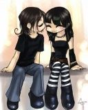 Roztomilá Ilustrace Pár - wallpaper preview