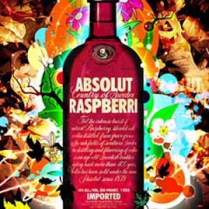 Absolut Raspberry Vodka Art