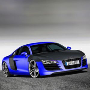 Modré sportovní auto Audi R8