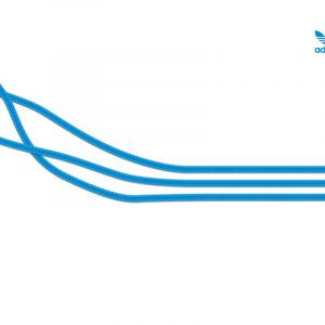 Modrý design tkaniček Adidas