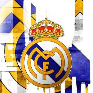 Pozadí s logem Real Madrid