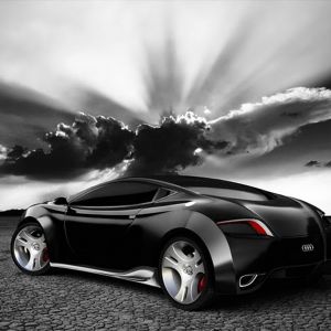 Elegantní Černé Sportovní Auto