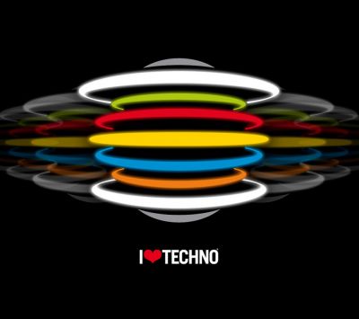 Miluji techno abstraktní design - wallpaper preview