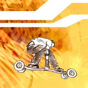 Ilustrace skateboardingu