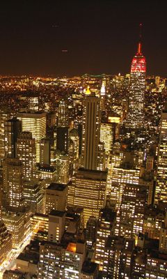 Noční Panorama New Yorku