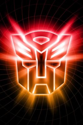 Neonové umění loga Transformers