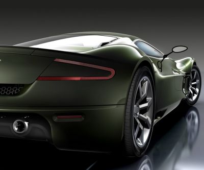 Elegantní Zelené Sportovní Auto