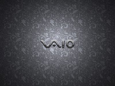 Logo VAIO na květinovém pozadí