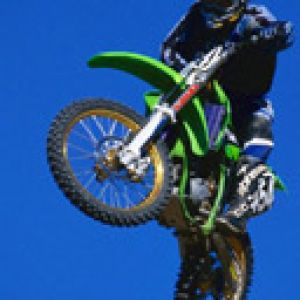 Motokrosový jezdec v akci