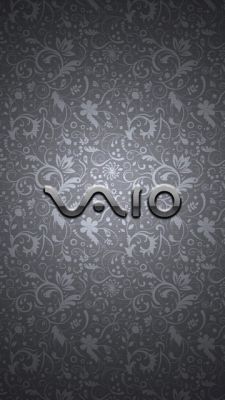 VAIO logo na květinovém pozadí