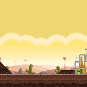 Scéna ze hry Angry Birds