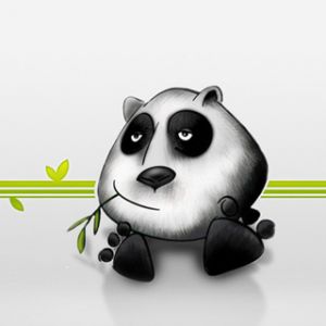 Roztomilá panda ilustrace