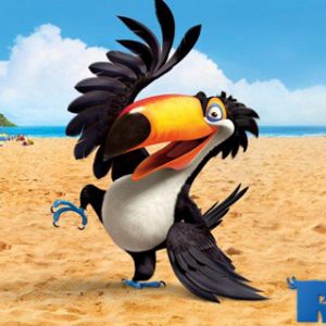 Pozadí s postavou z filmu Rio