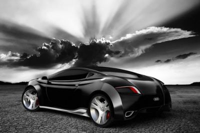 Elegantní černé Audi koncept