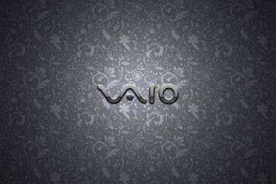 VAIO logo na květinovém pozadí