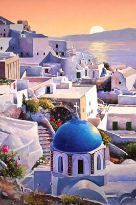 Santorini Západ slunce