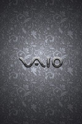 VAIO logo na květinovém pozadí