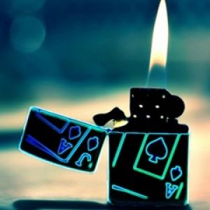 Neon Zápalník s Plamenem