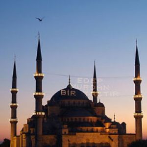 Mešita Sultan Ahmed při západu slunce