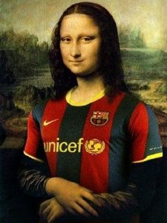 Mona Lisa v dresu Barcelony