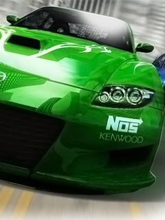 Zelené závodní auto - wallpaper preview