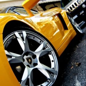 Žluté Sportovní Auto Zblízka