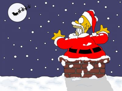 Homer Simpson Vánoční Zábava