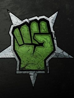 Zelená pěst logo - wallpaper preview