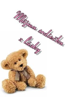 Roztomilý medvídek s láskyplným citátem
