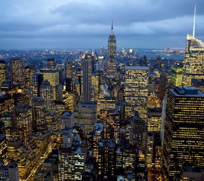 Noční panorama New Yorku