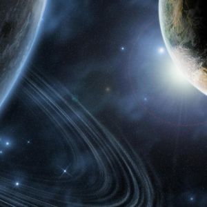 Úžasná Vesmírná Scéna s Planety