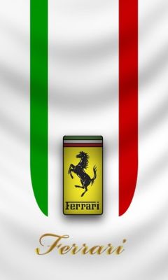 Logo Ferrari na italské vlajce