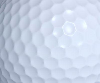 Detail golfového míčku