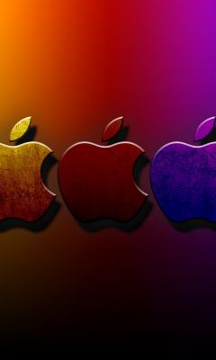 Barevná tapeta s logem Apple
