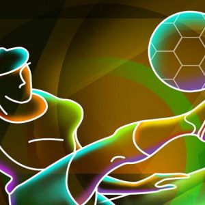 Neonový Fotbalista