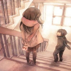 Romantická anime scéna