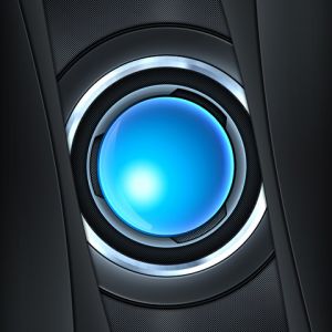 Futuristický modrý orb design