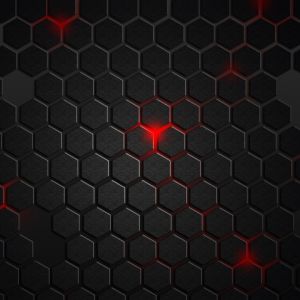 Hexagonální Vzor s Červenými Důrazy