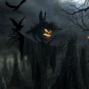 Strašidelný strašák Halloween Art